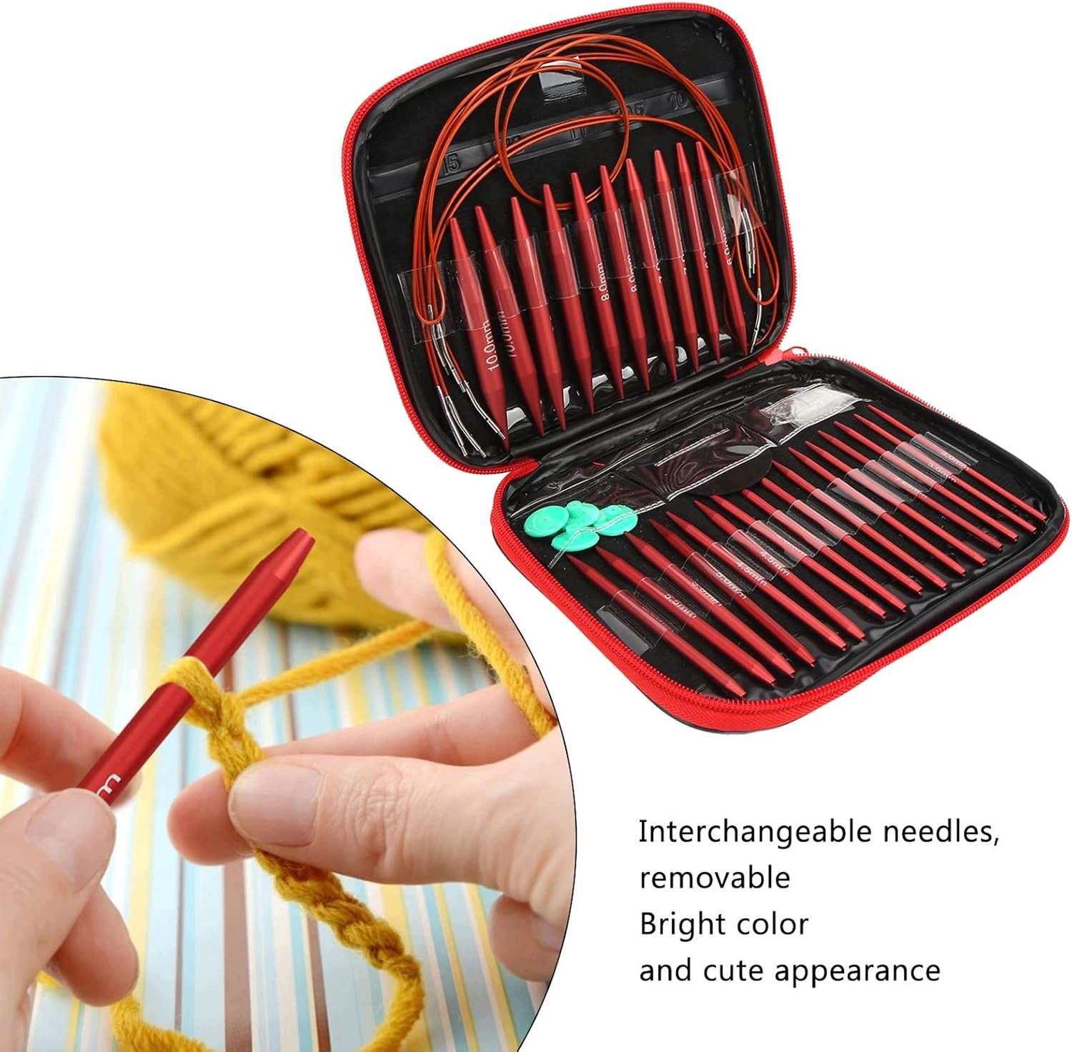 Verstelbare Breinaalden Set Metaal 3-10mm Ergonomisch