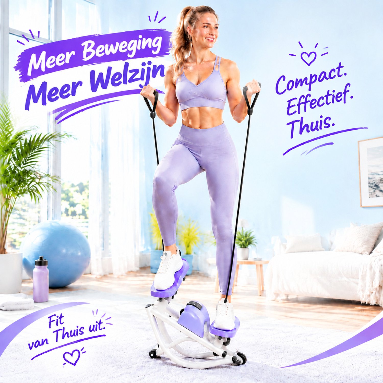 Fitnessstep Fitnessstep Thuis Stepper - afbeelding 5