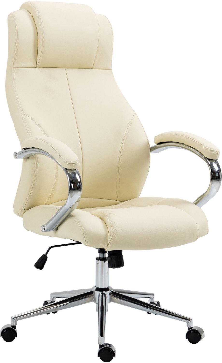 Luxe Comfort Monza 0006 bureaustoel - echt leer - crème creme