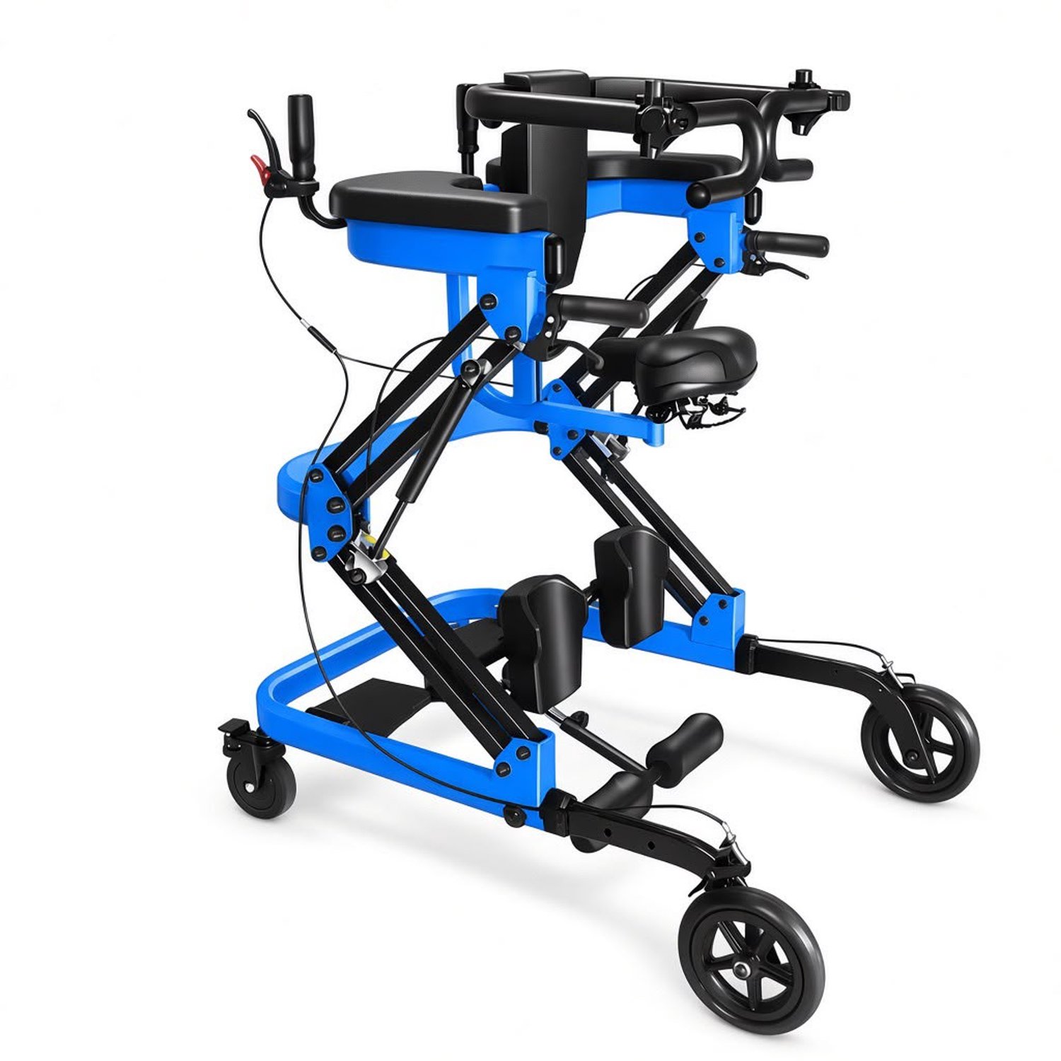 Atlasyx rollator - Loopwagen -Looprek - Sta op hulp - Looptrainer - Looprek met wielen - Verstelbaar - Opvouwbaar - 72 x 80-100 cm