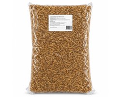 Lutopets Meelwormen Gedroogd - 5 kg (30 liter) - Buitenvogelvoer voor Tuinvogels - Eiwitrijk Insectenvoer - Ook voor Vijvervissen