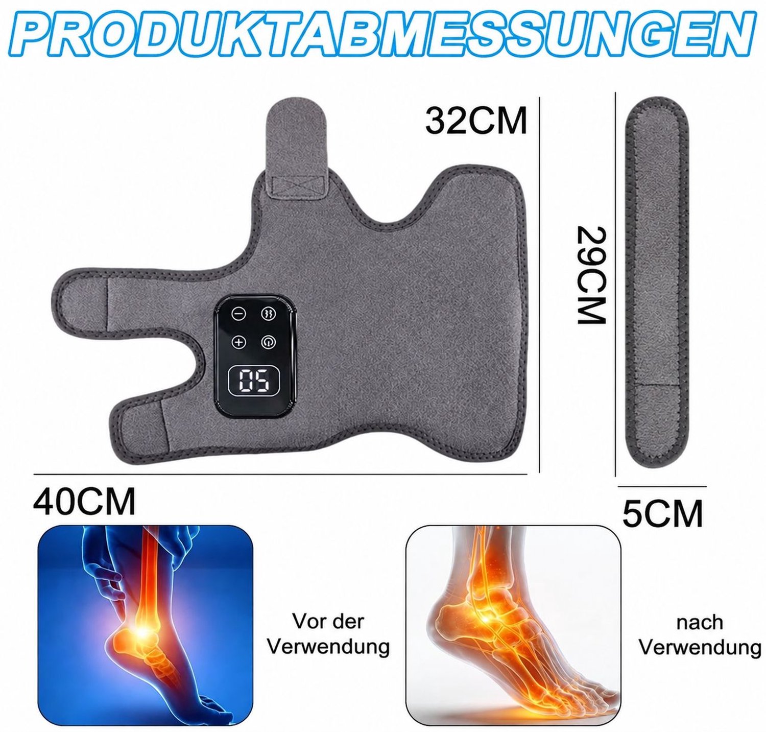 VHV - Voetmassageapparaat - Draadloos Elektrisch Voetmassage Apparaat voor Pijnverlichting & Bloedsomloop - 2 Stuks - 3-in-1 Triple Therapy Foot Massager met 2000mAh Accu - 6 Warmtestanden tot 65°C thumbnail 3