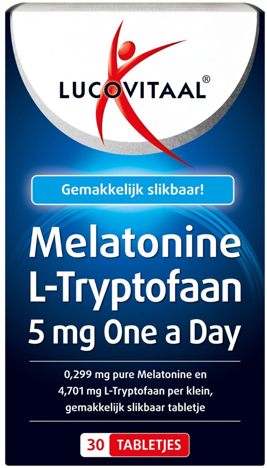Bol.com Lucovitaal Melatonine L-Tryptofaan 5 mg 30 tabletten aanbieding