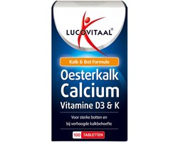Lucovitaal Lucovitaal Oesterkalk Calcium Vitamine D3 & K 100 tabletten - 100 stuks