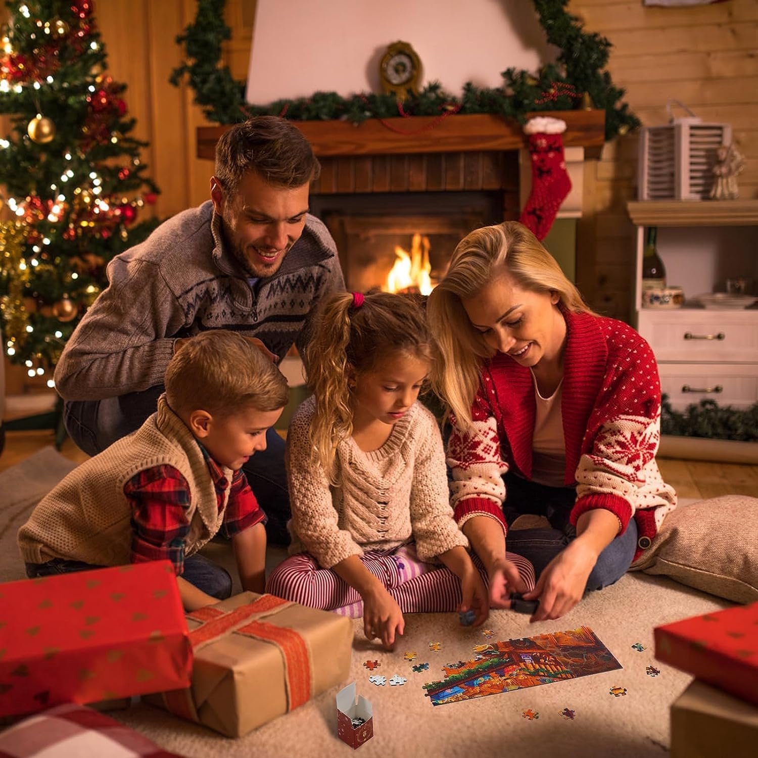 Adventskalender voor Kerstmis 2026, puzzel voor volwassenen van 1008 stukjes, 24-daagse adventskalender, creatieve adventskalenderpuzzel (24 stuks), adventskalender voor volwassenen voor Kerstmis 2026