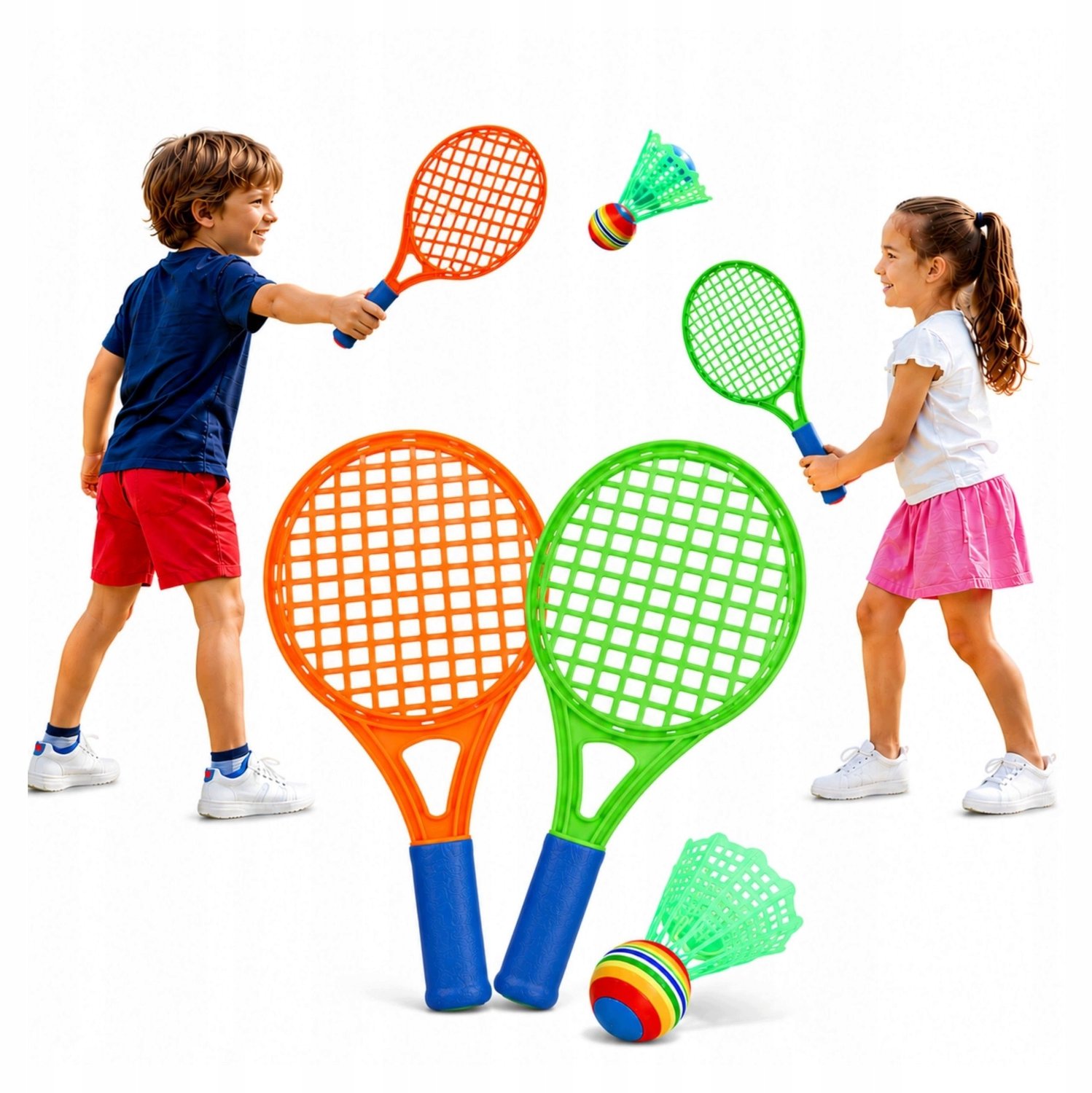 Kinderspelset: Raketjes, Shuttlecock & Bal - 3+ Jaar