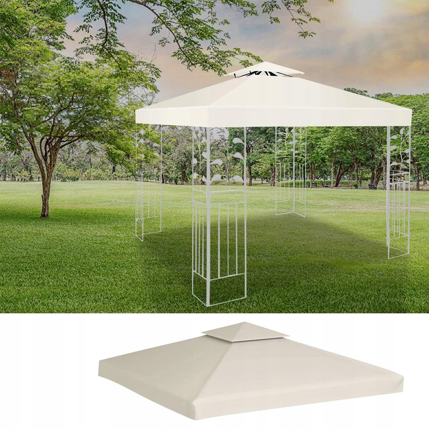Vervangend Dak voor Tuinpaviljoen 3x3m - UV & Waterbestendig