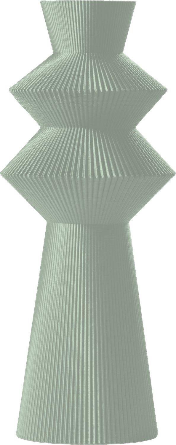 Layvo Neron Vaas - Salie - 25 cm - droogbloemen vaas - moderne vaas - gerecycled plastic