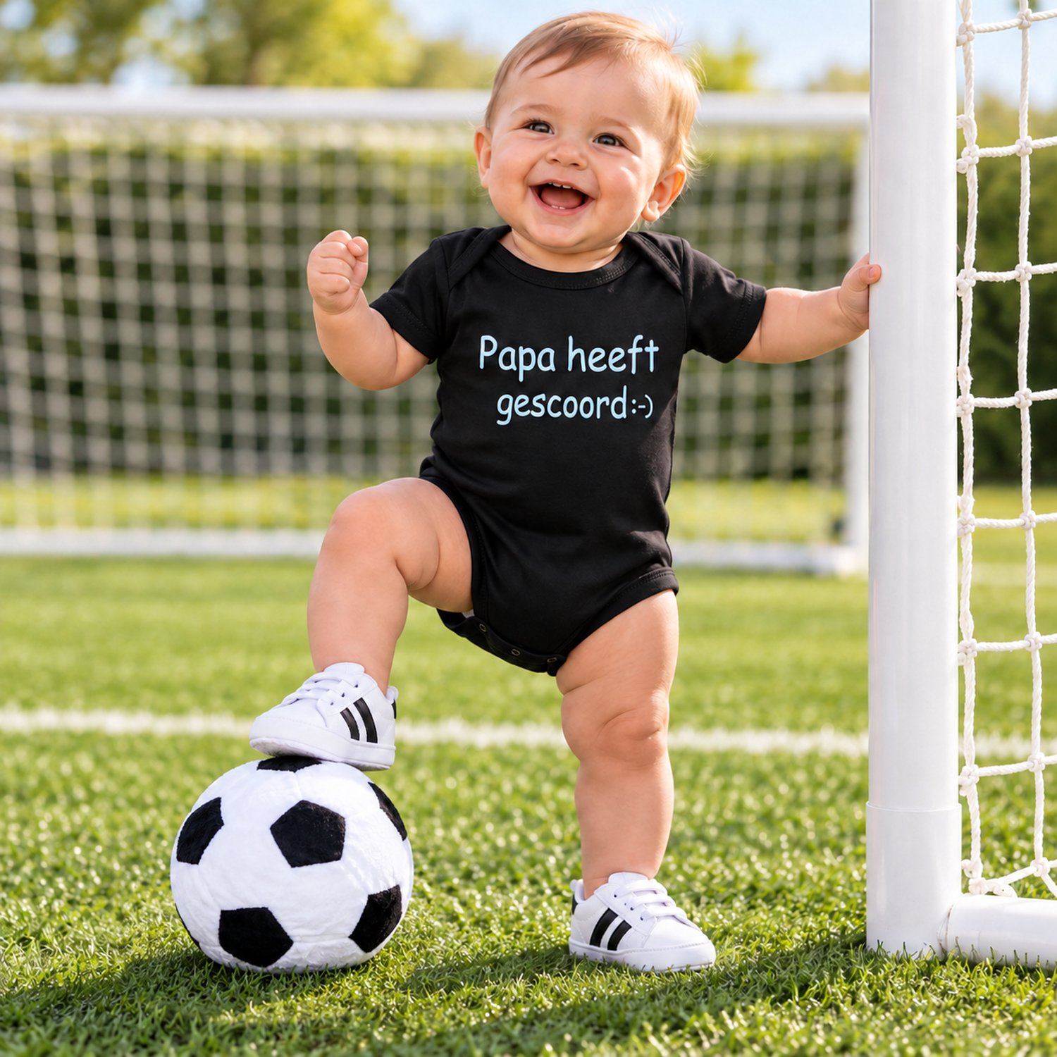 Kraamcadeau Jongen met zachte Voetbal - Mijn éérste voetbal - Baby cadeau jongen - Geboortecadeau jongen - kraamkado – foto 8