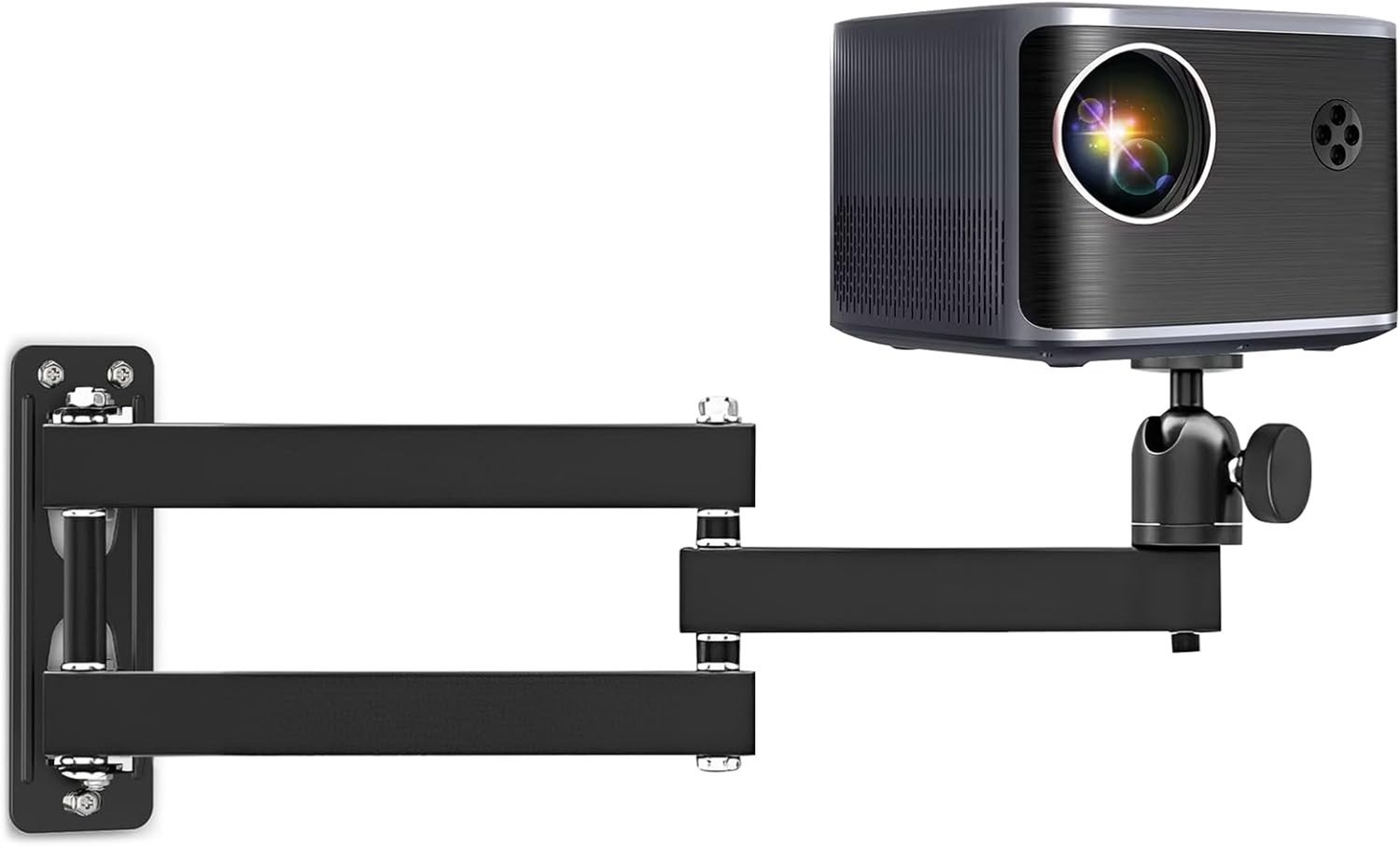 360° Draaibare Universele Beugel voor Projector - Stevige Muurbeugel met 1/4 Inch Schroefdraad voor Optimale Bevestiging en Stabiliteit