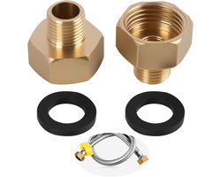 LPG Gas Adapter 1/2" R x 1/4" voor Kooktoestellen, Gas Slangen en Campingaccessoires, Duurzaam en Veilig Verbindingselement met Dichting