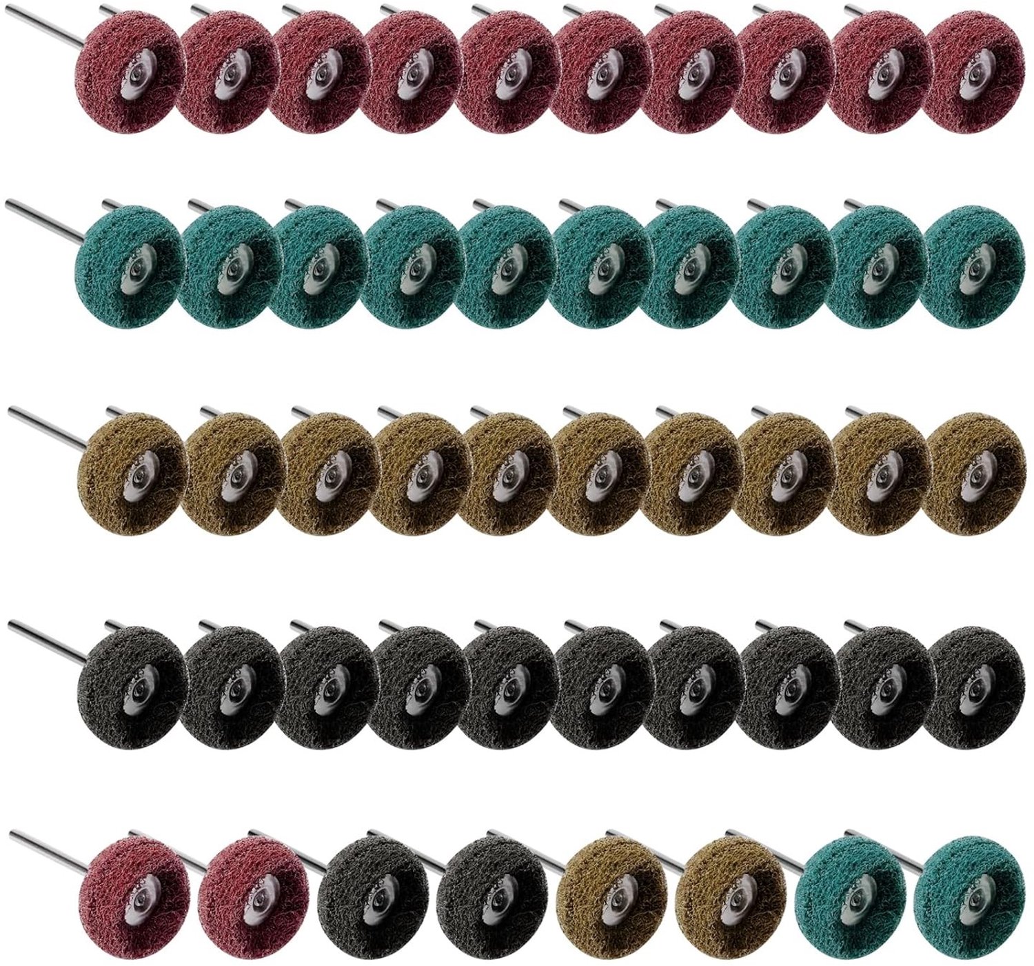 48 Schuurdiscs voor Rotatietools, Polijstschijven voor Houtbewerking, Grit 80/150/240/300/400, Perfect voor Schuren en Polijsten