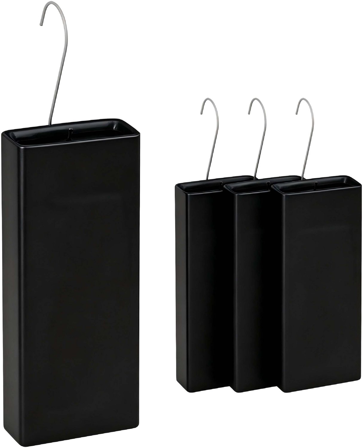 Waterverdamper radiator - set van 4 - 400 ml - zwart