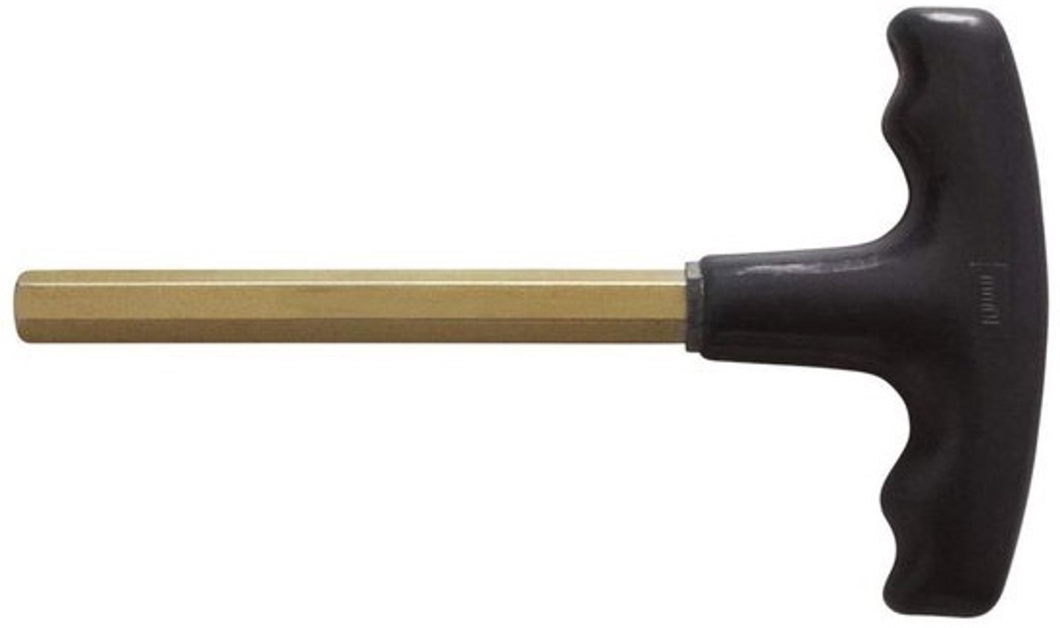 Inbussleutel met T-greep - Zeskantsleutel - Voor mechanisch werk - Vonkvrij materiaal - 10 mm - Bronskleurig