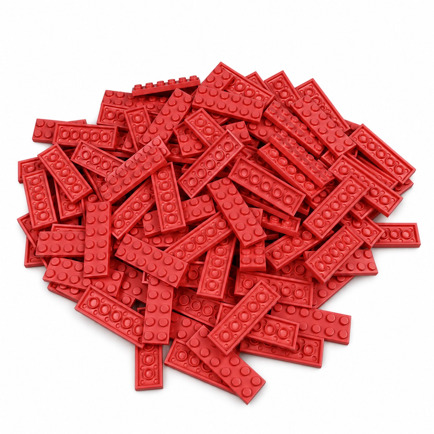 100 Bouwstenen 2x6 plate | Rood | Compatibel met Lego Classic | Keuze uit vele kleuren | SmallBricks