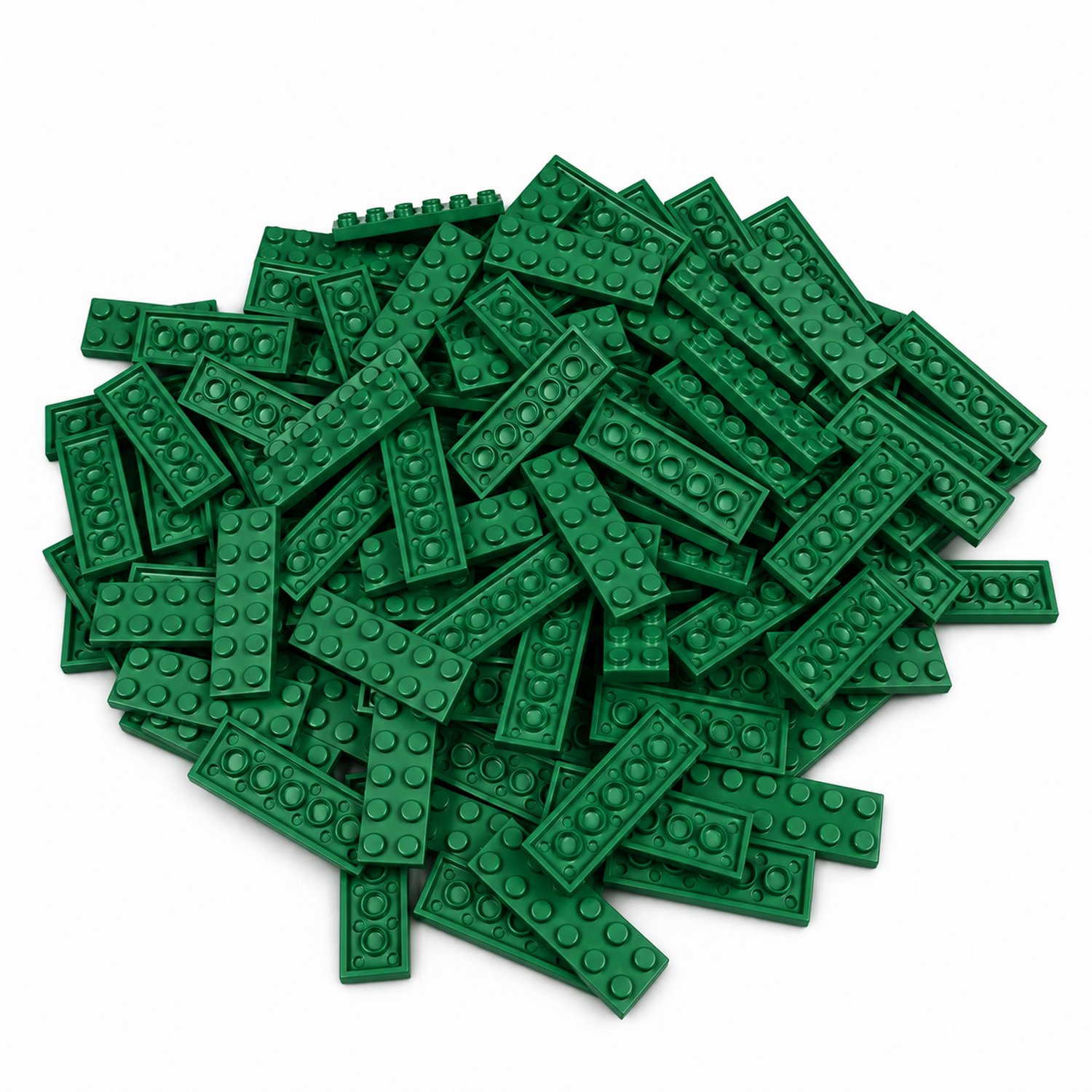 100 Bouwstenen 2x6 plate | Groen | Compatibel met Lego Classic | Keuze uit vele kleuren | SmallBricks