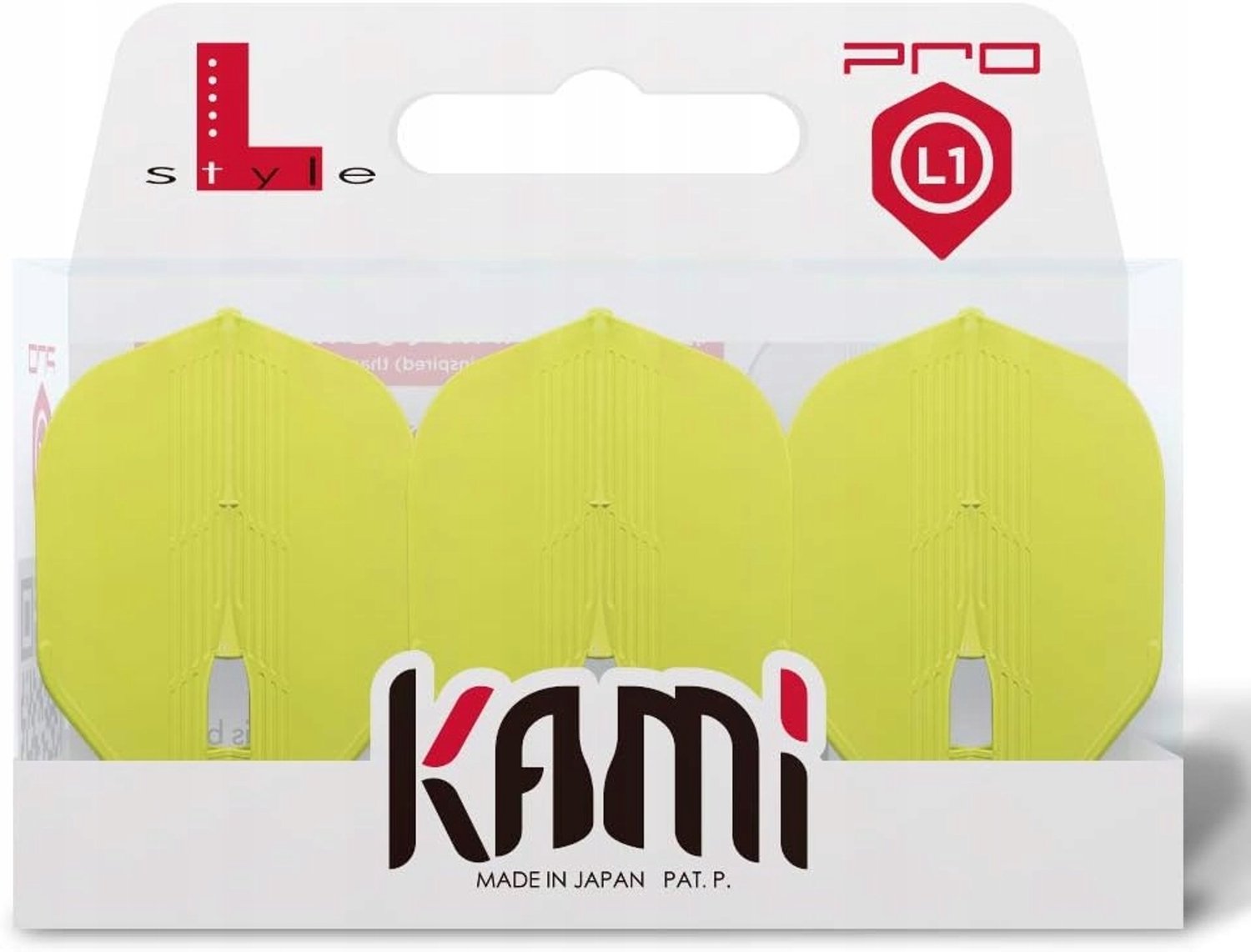KAMI Dartpijltjes Neon Geel L1 - Japanse Kwaliteit