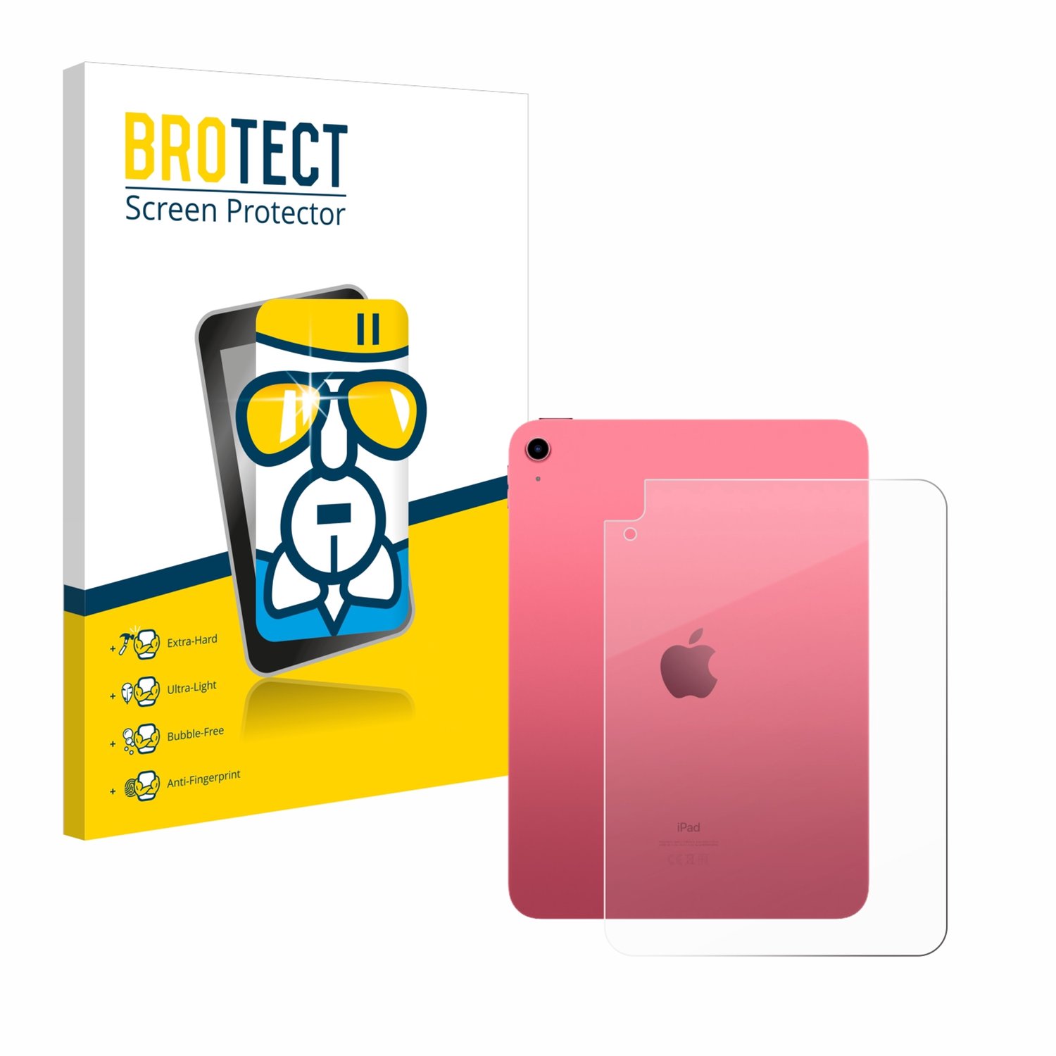 Screenprotector voor Apple iPad 10.9" 2022 (Achterkant, 10. Gen.) Beschermglas transparant