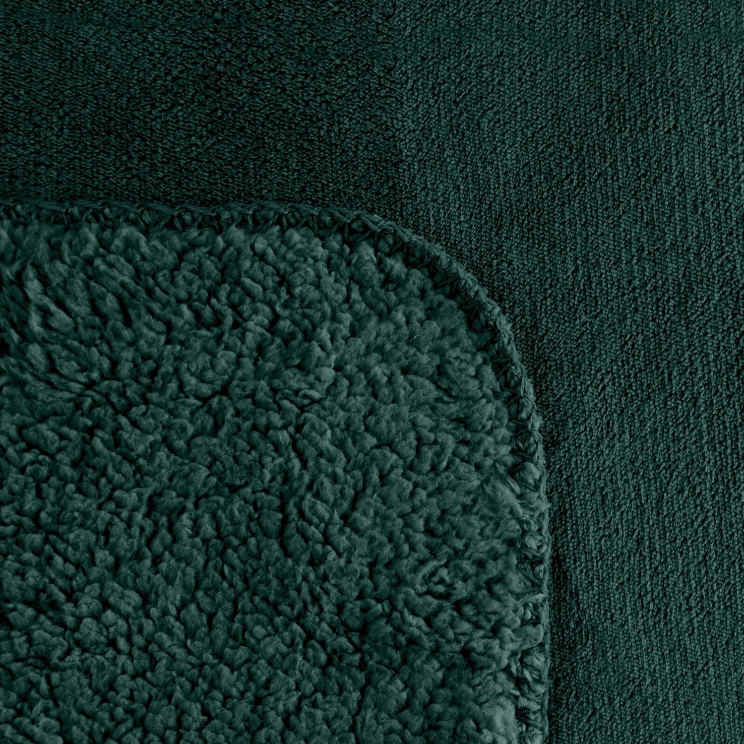 Dubbelzijdige Microvezel Pluche Plaid - Donkergroen 200x220 cm