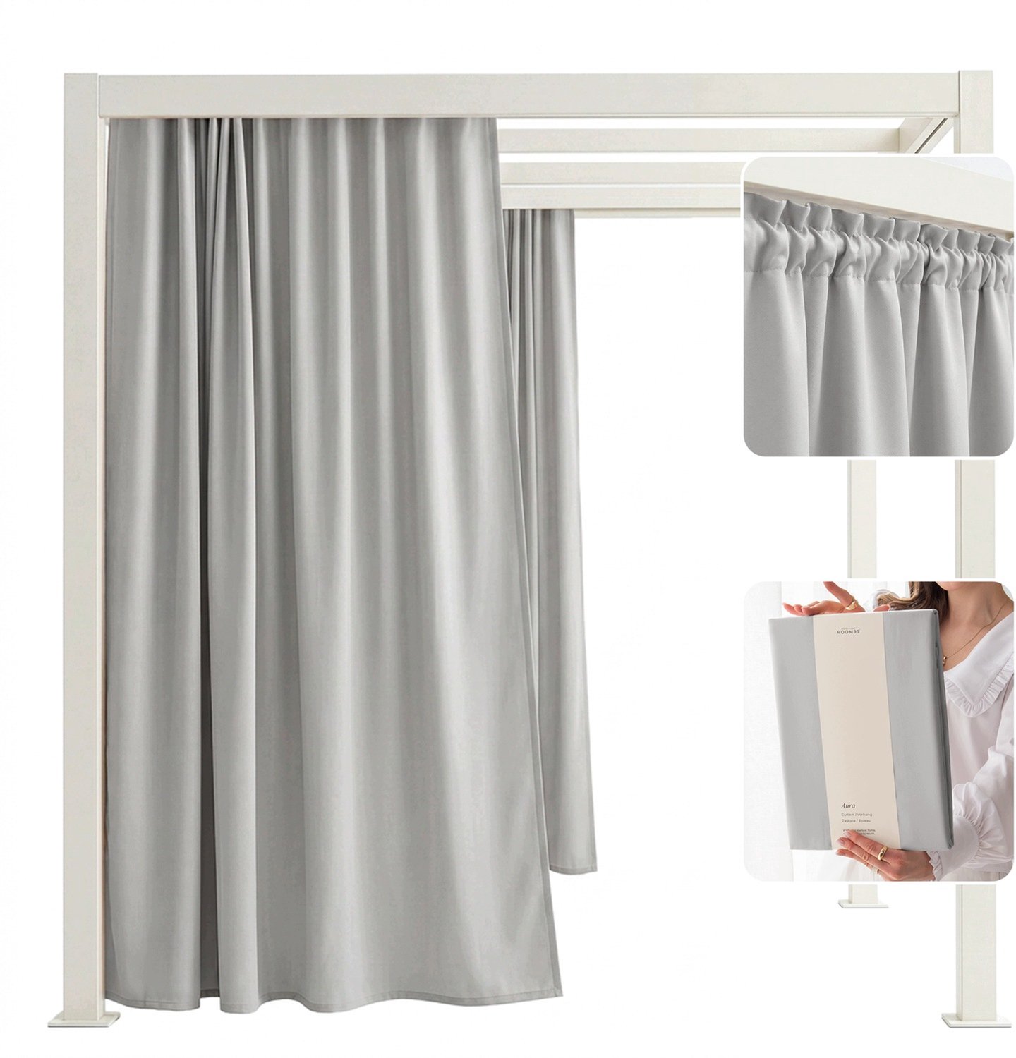 Merkloze Tuindoek 180x250cm Lichtgrijs - Waterdicht & UV-bestendig