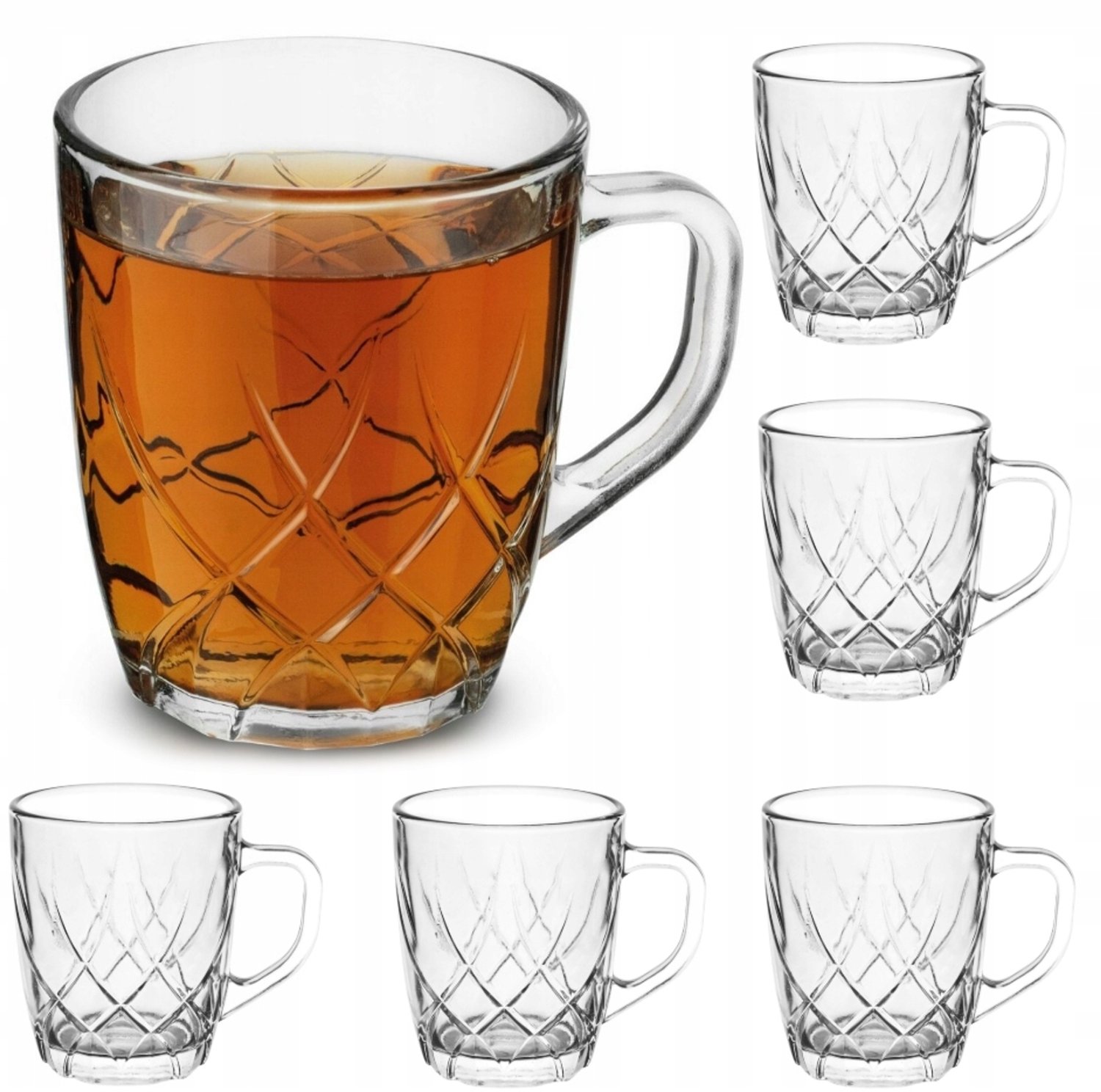 LUXITO Twist Glazen 250ml - Set van 6 - Voor Koffie & Thee