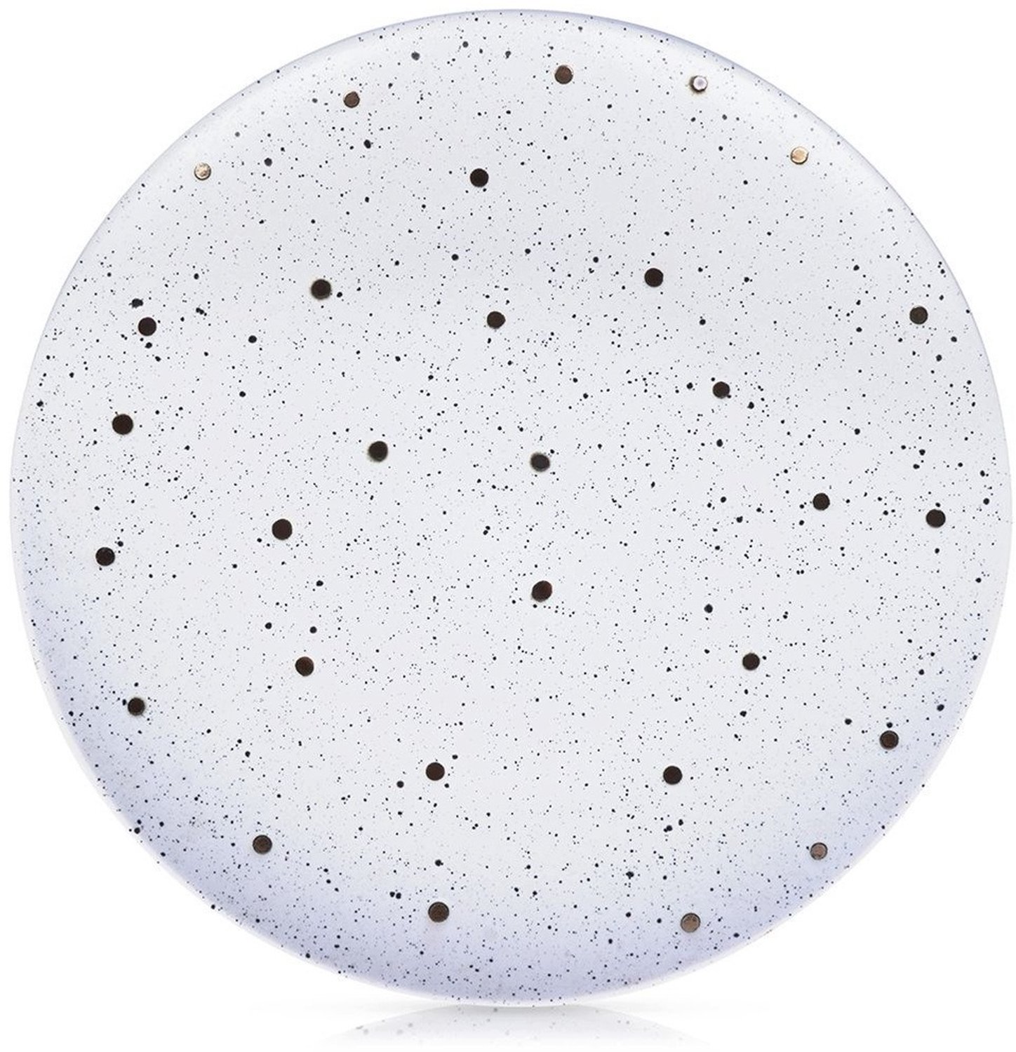 Excellent Houseware Dinerbord Zwart Goud Ø 26.5 cm Steengoed