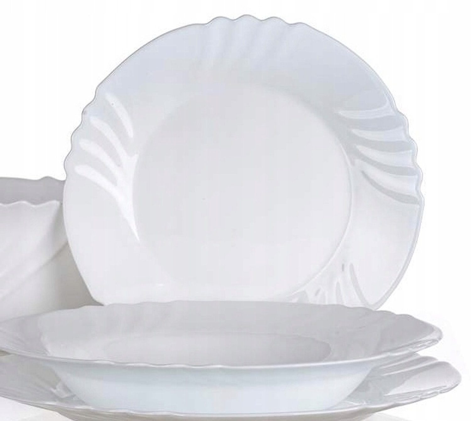 Bormioli Ebro Diner Servies Set 19 Delen Wit Glas voor 6 Personen