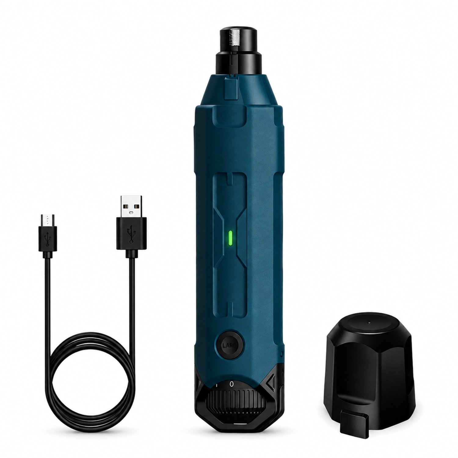 Elektrische nagelknipper voor huisdieren - 6 snelheden - met verlichting - voor verschillende nagelformaten - donkerblauw