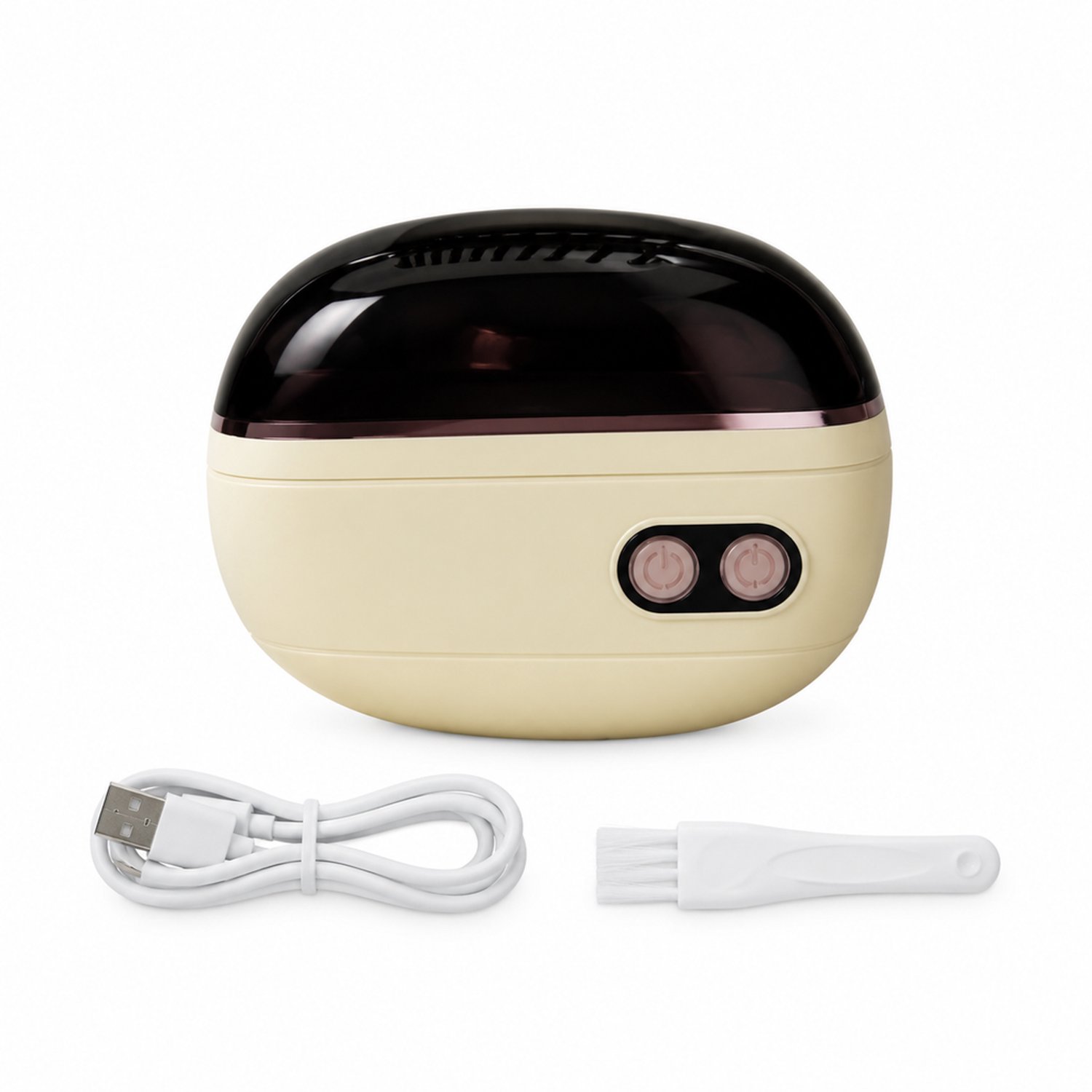 Elektrische nagelknipper - 2 snelheden - USB-oplaadbaar - beige lcd-versie - voor dagelijks thuisgebruik