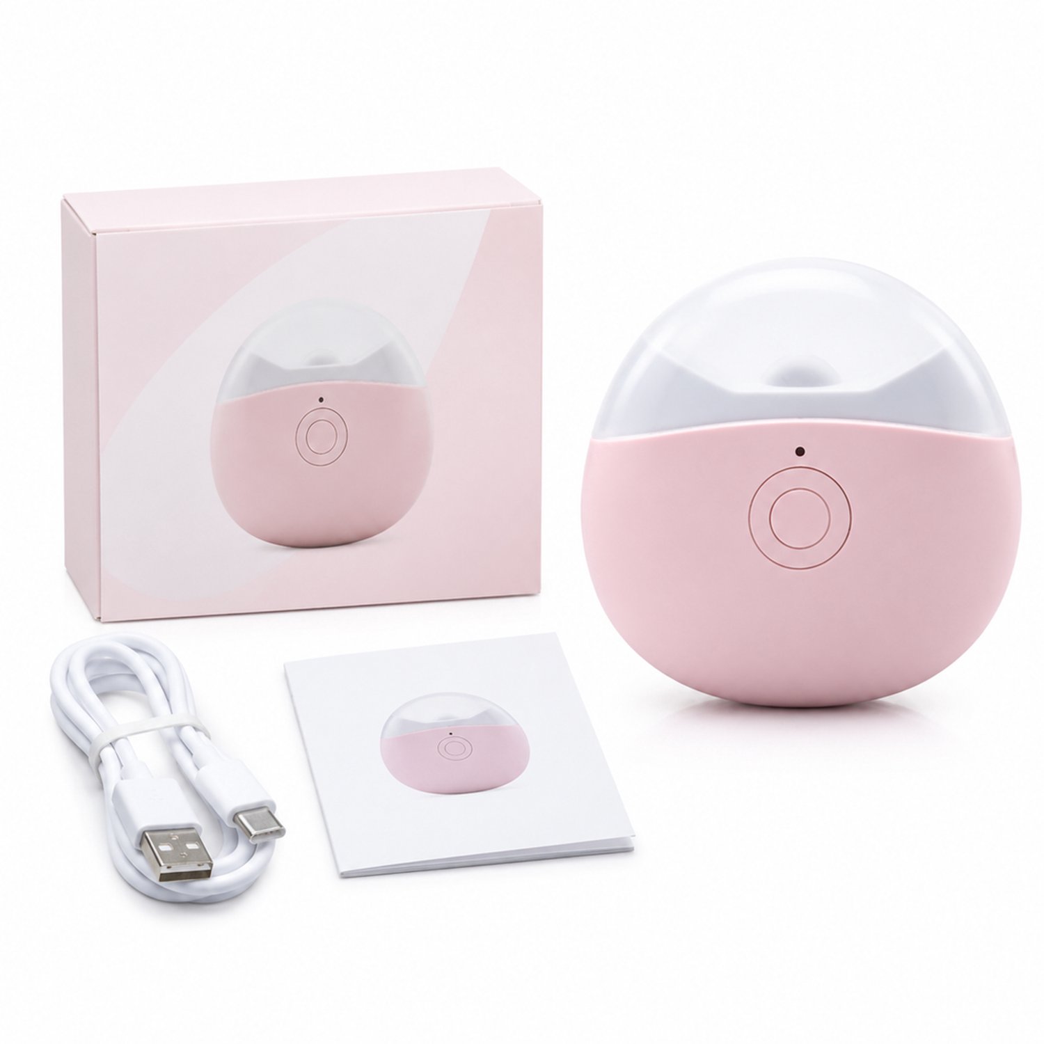 Elektrische nagelknipper - 2 snelheden - verlichting - opladen via USB-C - roze uitvoering met kabel, kleurendoos en handleiding