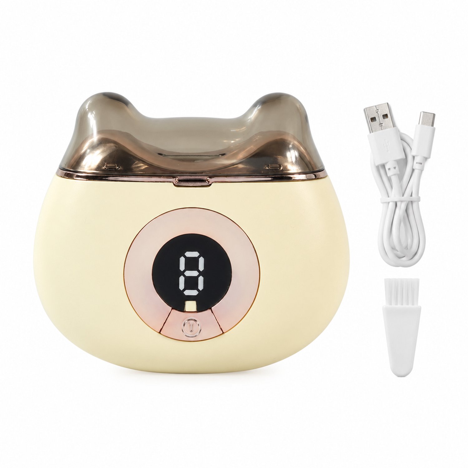 Elektrische nagelknipper - voor handen en voeten - automatisch knippen en vijlen - spatwerend - beige