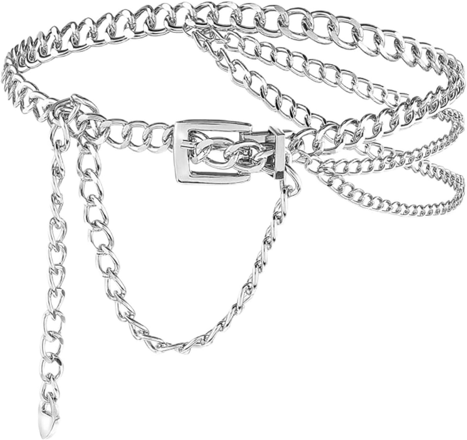 Stijlvolle meerlaagse lichaamsketting voor dames, verstelbare tailleketting voor jurk, overhemd en jeans