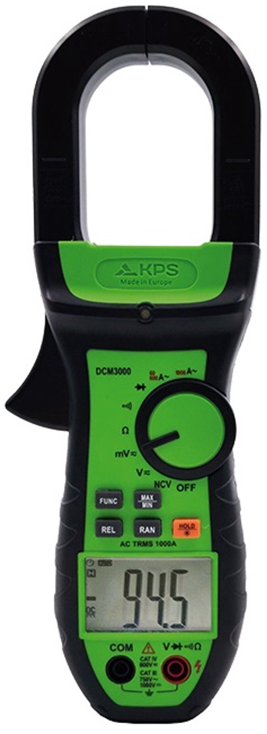 AC-stroomtang, TRMS, NCV, 1000A AC, 750/1000V AC/DC, KPS