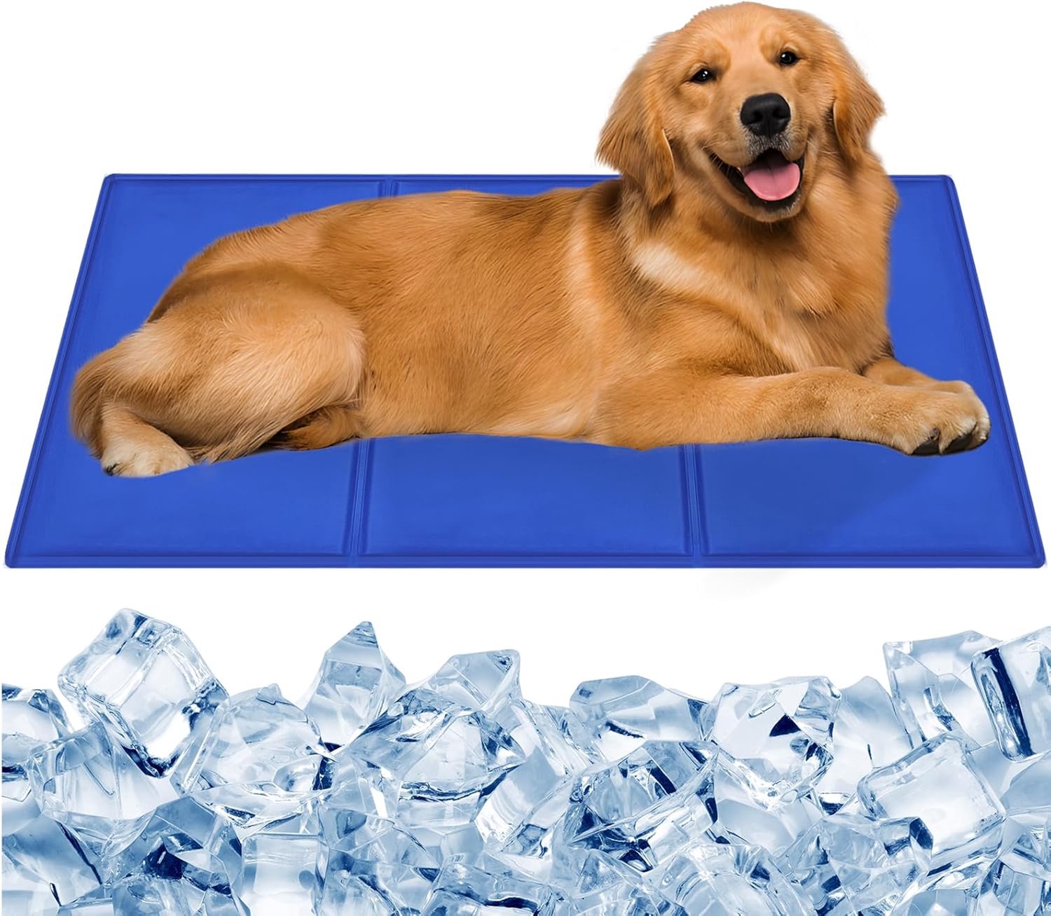 Famanu - Koelmat voor honden - Houdt uw huisdier comfortabel tijdens warme dagen - Veilig en niet-giftig - 90 x 50 cm