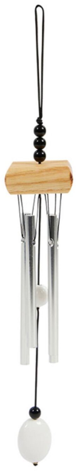Ostaria Windgong - hout / aluminium - windorgel - 27 cm - windchime - buiten / binnen