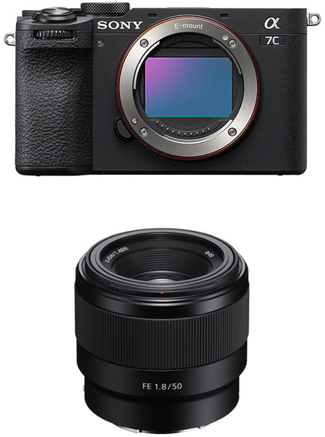 SONY ALPHA 7C II Schwarz + FE 50mm f/1.8 Objektiv