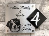 Naambordje met Berner Senner Hond