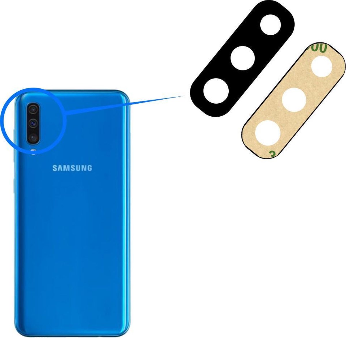 Staklo kamere za Samsung A505/Galaxy A50 2019 komplet zlatni SPO SH