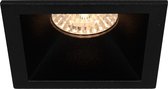 LED Spot Set - Pragmi Pollon Pro - GU10 Fitting - Inbouw Vierkant - Mat Zwart - Verdiept - 82mm - Philips - CorePro 830 36D - 4W - Warm Wit 3000K - Dimbaar - BES LED