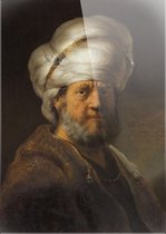 Man in oosterse kleding | Rembrandt van Rijn | 1635 | Plexiglas | Wanddecoratie | 40CM x 60CM | Schilderij | Oude meesters | Foto op plexiglas