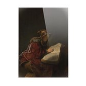 Oude lezende vrouw, waarschijnlijk de profetes Hanna | Rembrandt van Rijn | 1631 | Plexiglas | Wanddecoratie | 100CM x 150CM | Schilderij | Oude meesters | Foto op plexiglas