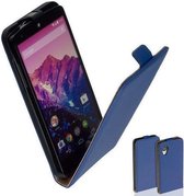 TCC Luxe Leder hoesje LG Nexus 5 Flip Case/Cover - Blauw