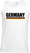 Wit Duitsland supporter singlet shirt/ tanktop heren L