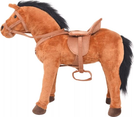 Anzai pad mooi zo Staande Knuffel Paard met Geluiden 64x60 cm - Knuffel staand pluche |  bol.com