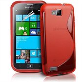 Comutter silicone case hoesje voor Samsung Ativ S I8750 rood
