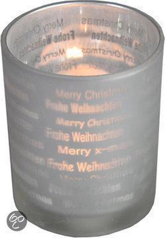 Decostar Stars Frosted Waxinelichthouder Kerst - Large | bol.com