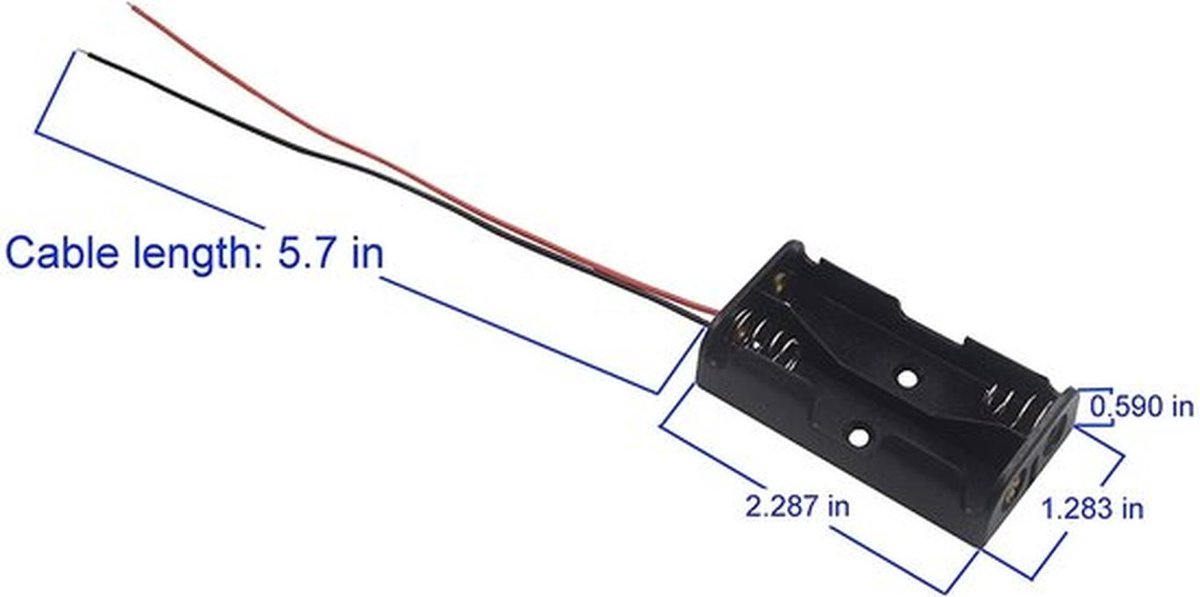 - AA batterijhouder - Opbergdoos - Bescherming tegen stof en vocht - Zwart - Geschikt voor AA batterijen - 12 stuks batterijhouders