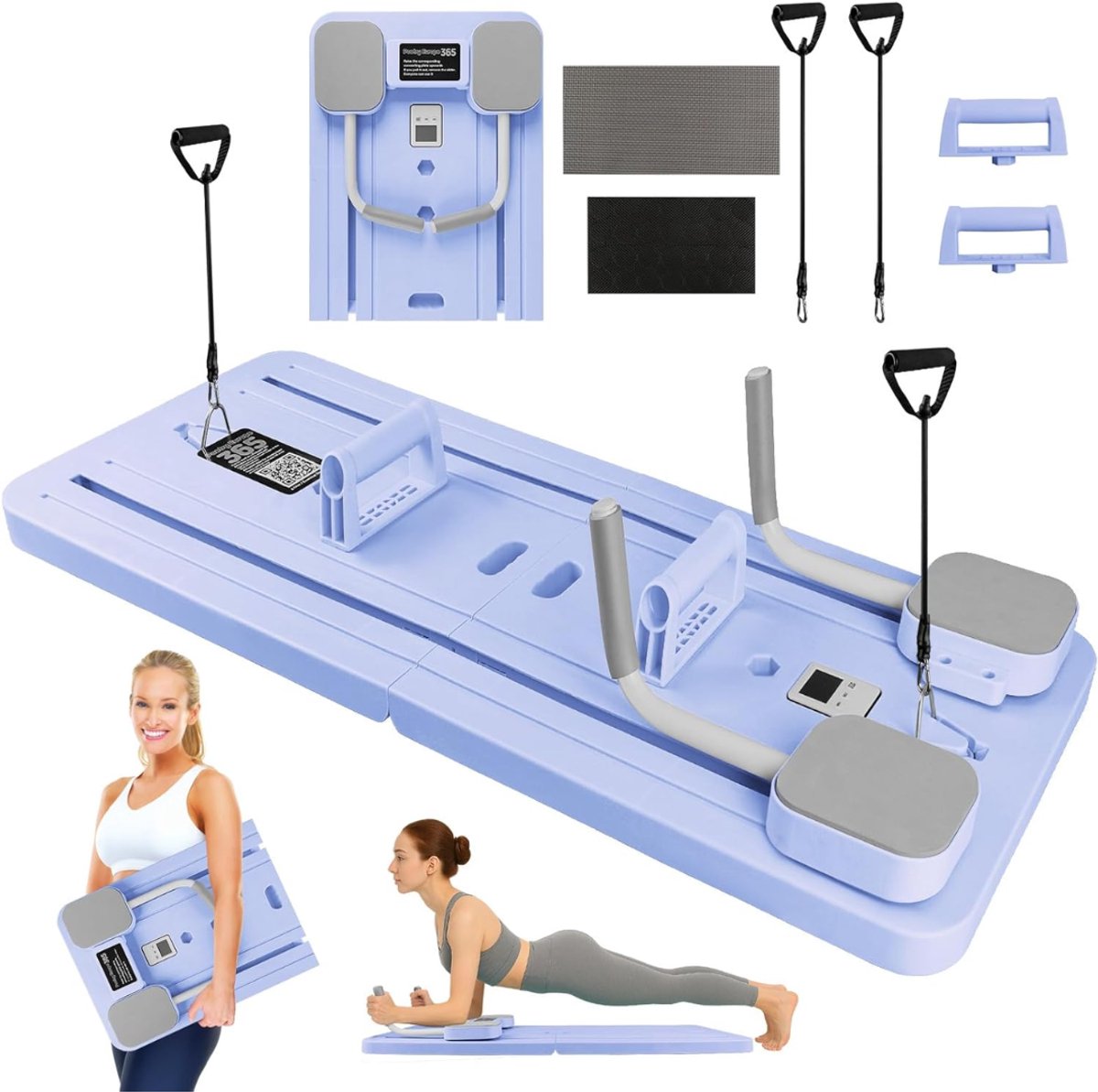 Lìon® Pilates Board - Pilates Board Reformer - Pilates Bord - Paars - 3cm x 42cm x 104cm