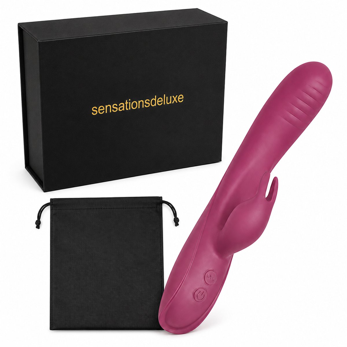 Sensationsdeluxe - Rabbit Vibrator 14 Functies G spot - Clitoris stimulatie - Voor Vrouwen - Vibrator zakje -
