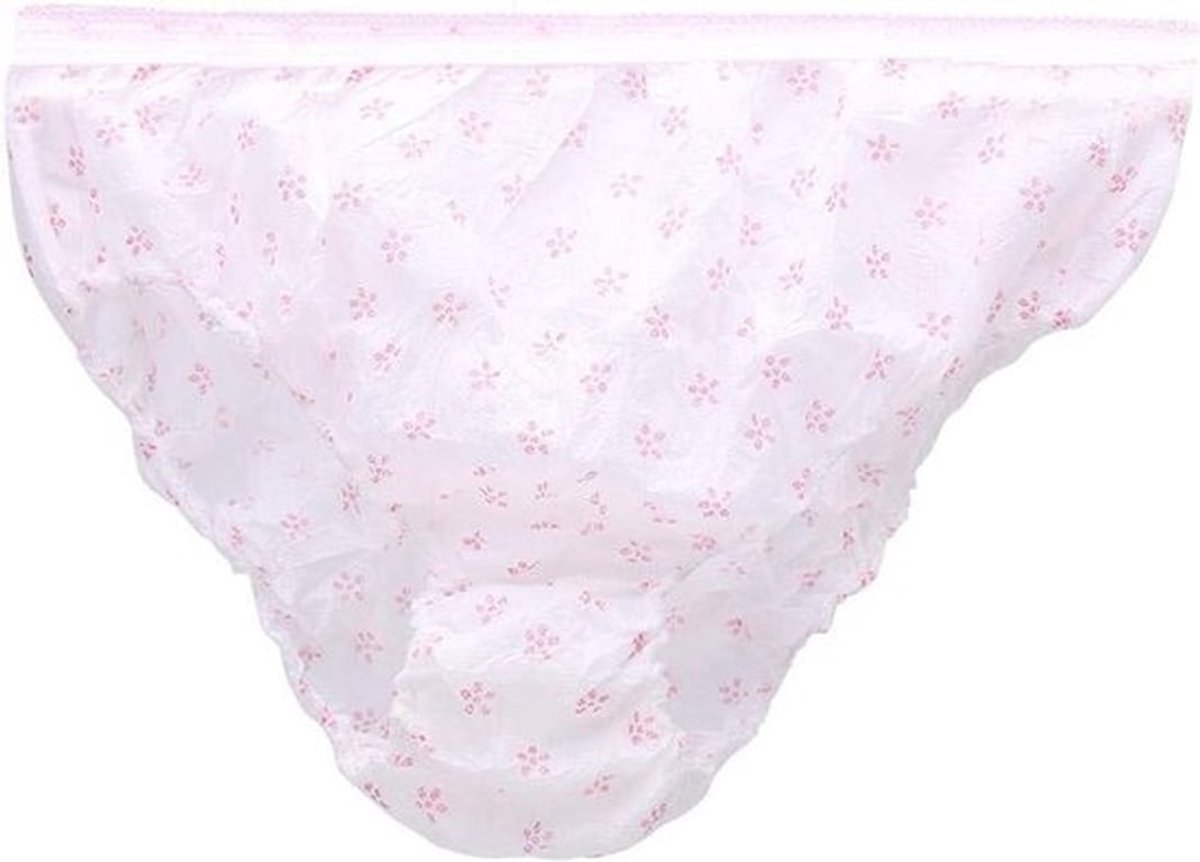 Zwangere Vrouwen Slipje - Wegwerp - Postpartum - Papier Katoen - Korte Slipje - Thuis Reizen Ondergoed - Geschikt voor - Lichaamsverzorging - Roze/Blauw - Opvangend - 7 Stuks